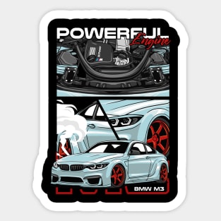 M3 F80 Powerfull Engine Sticker